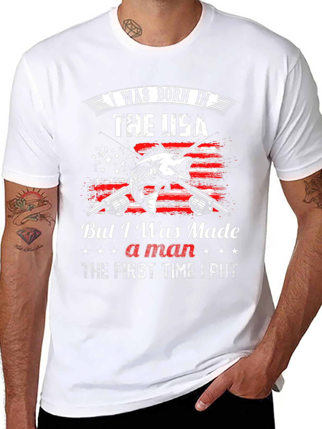 Born in the USA Fishing T-Shirt