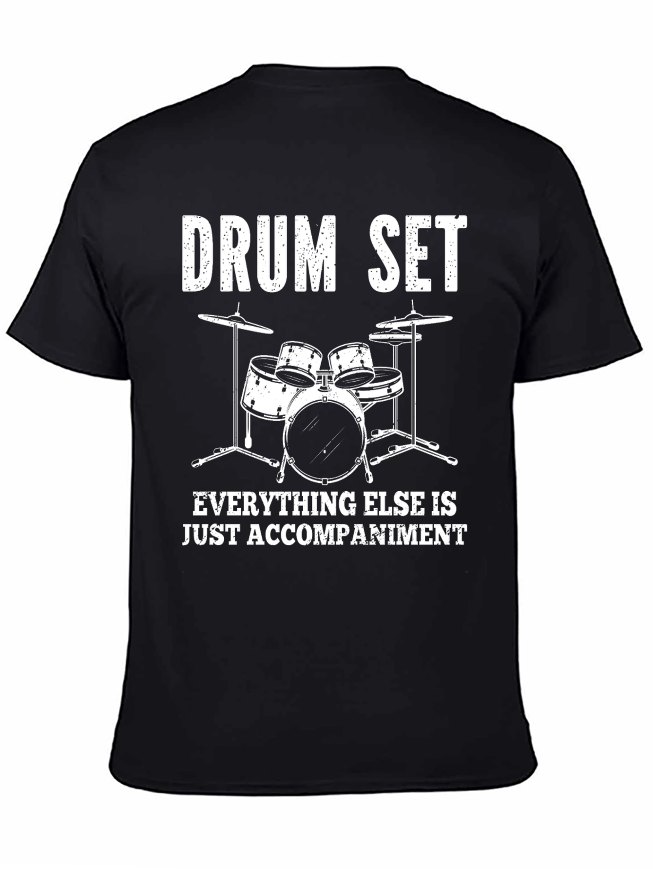 Drum Set Accompaniment Graphic Tee - Black