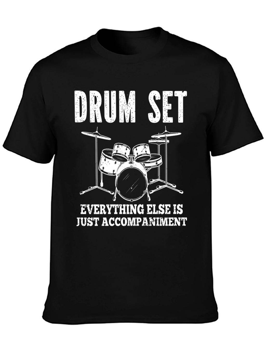 Drum Set Accompaniment Graphic Tee - Black