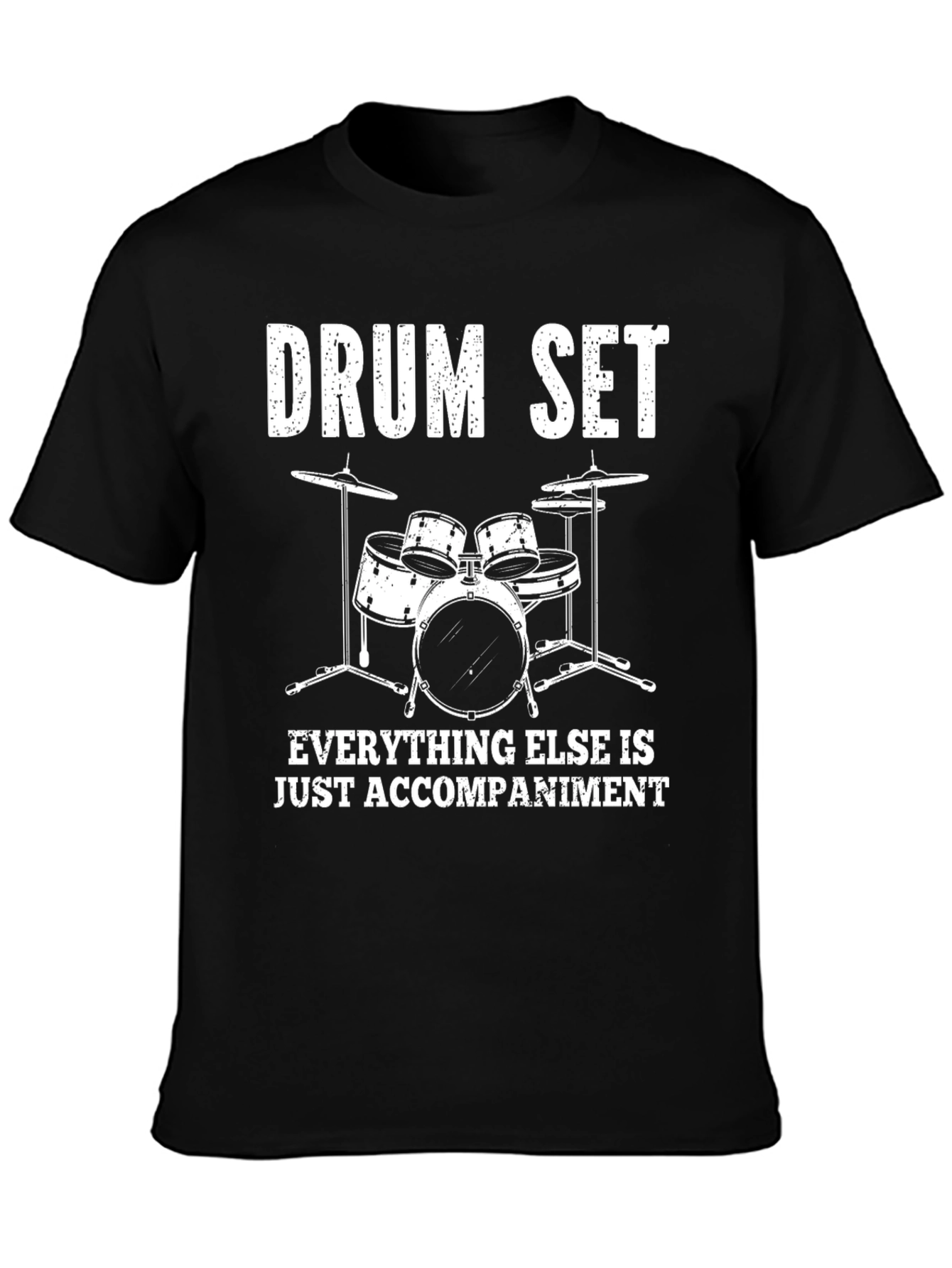 Drum Set Accompaniment Graphic Tee - Black