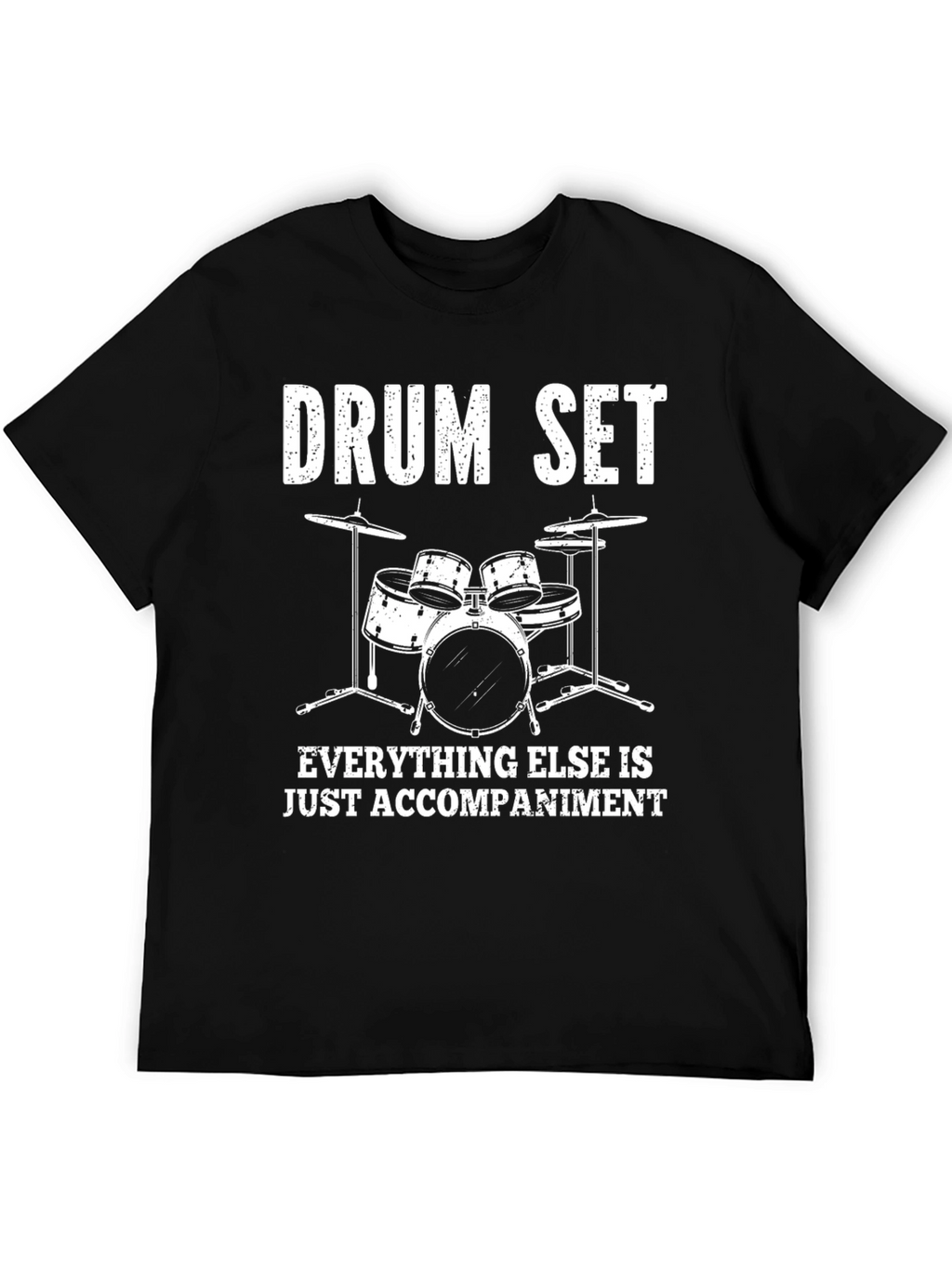 Drum Set Accompaniment Graphic Tee - Black