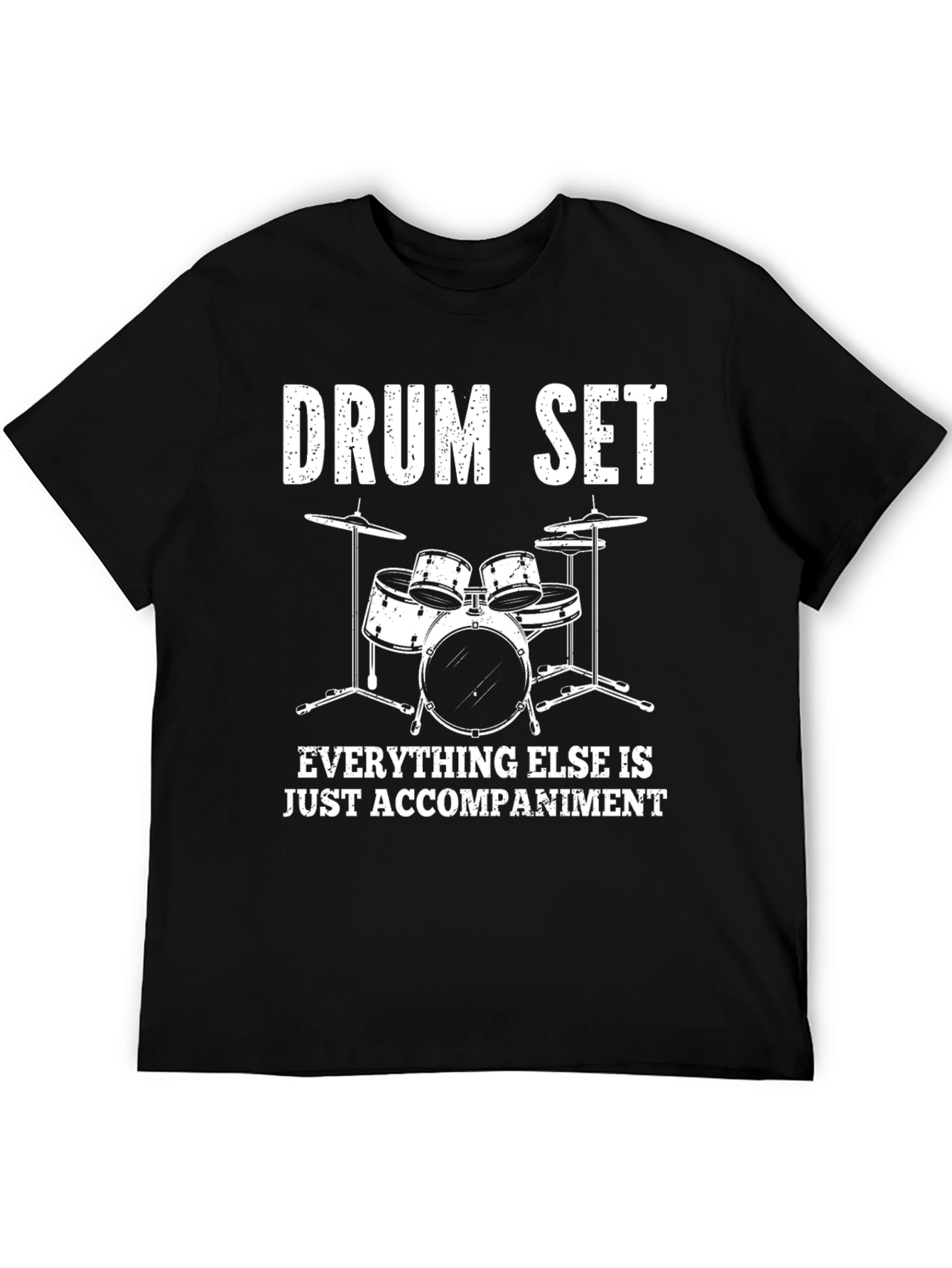 Drum Set Accompaniment Graphic Tee - Black