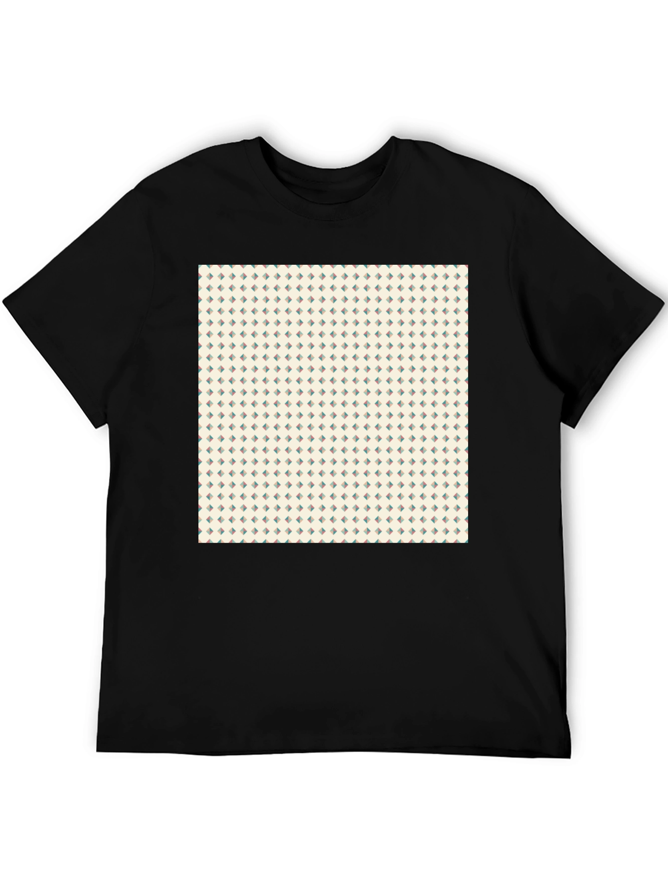 Modern Pattern Black T-Shirt