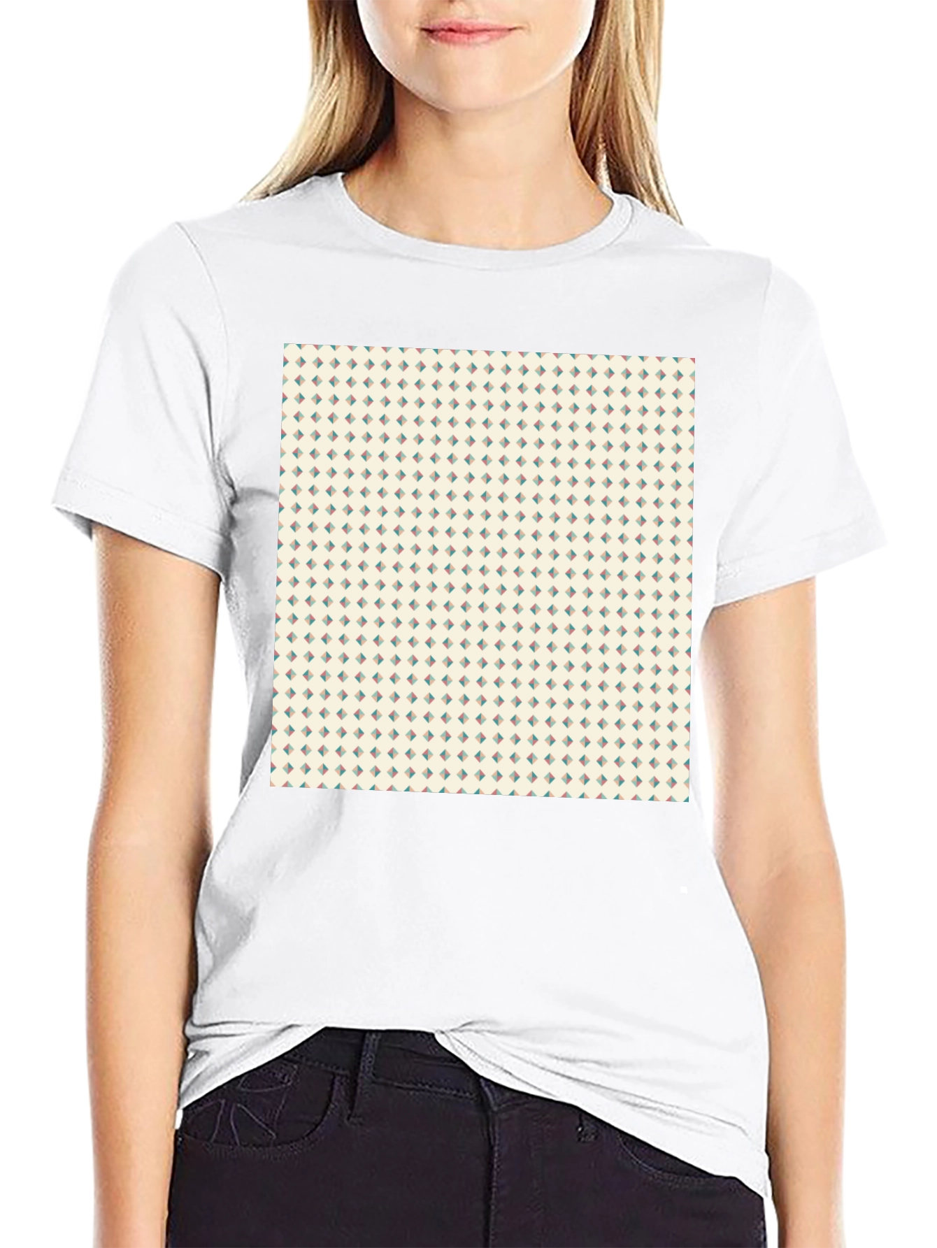 Modern Pattern Black T-Shirt