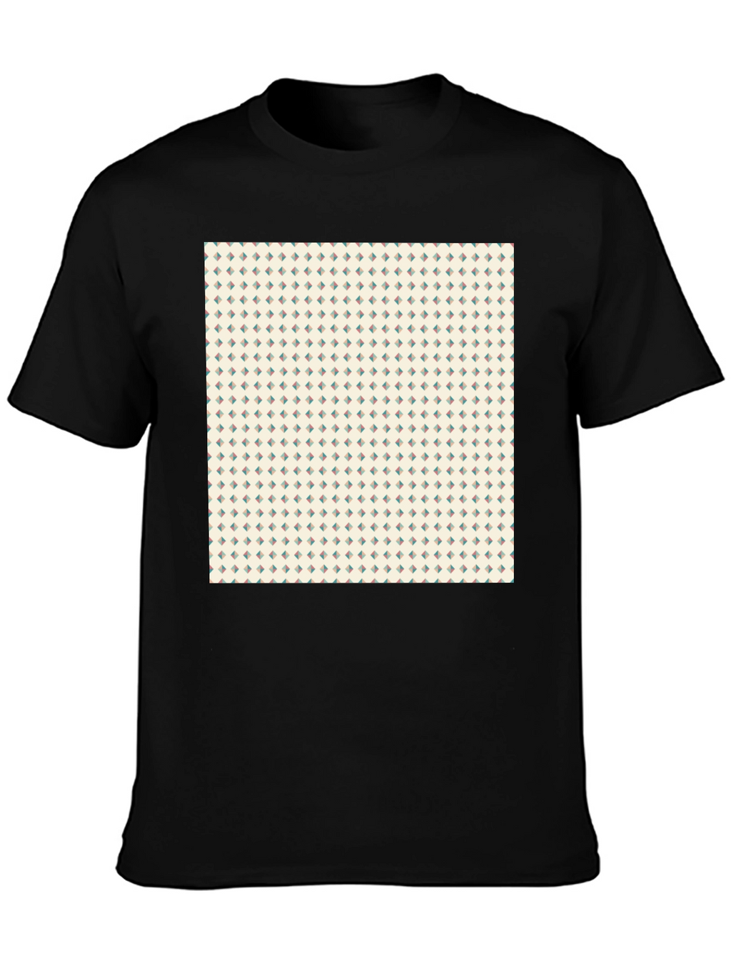 Modern Pattern Black T-Shirt