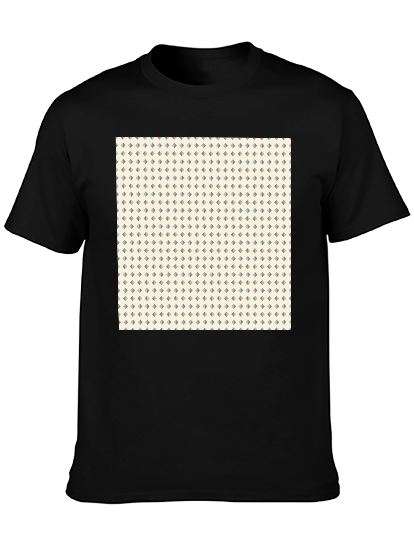 Modern Pattern Black T-Shirt