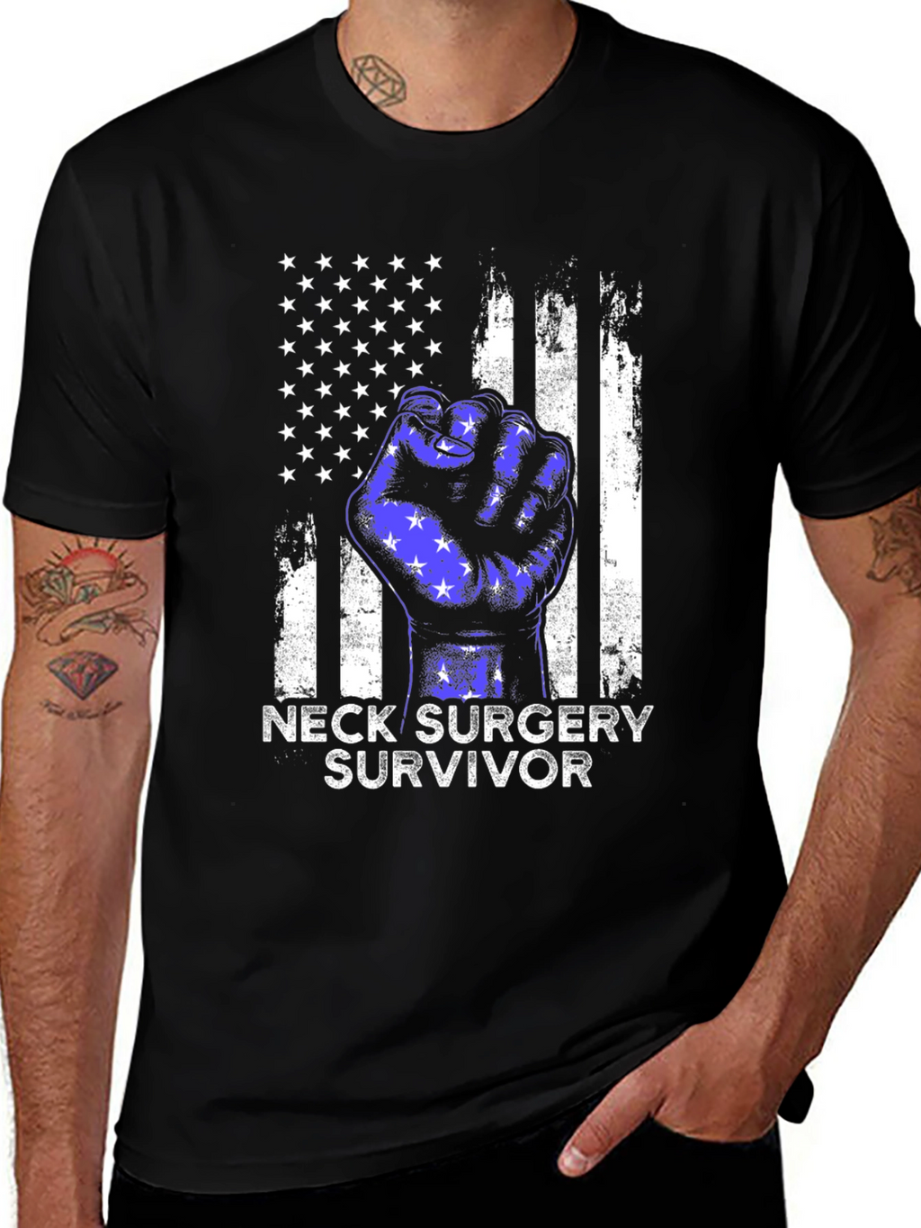 Neck Surgery Survivor Fist T-Shirt