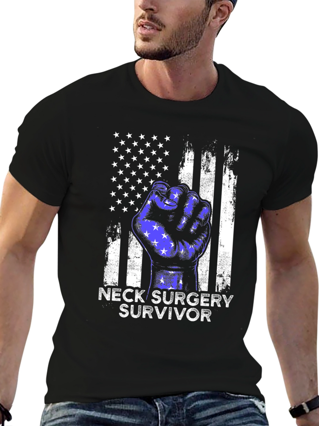 Neck Surgery Survivor Fist T-Shirt