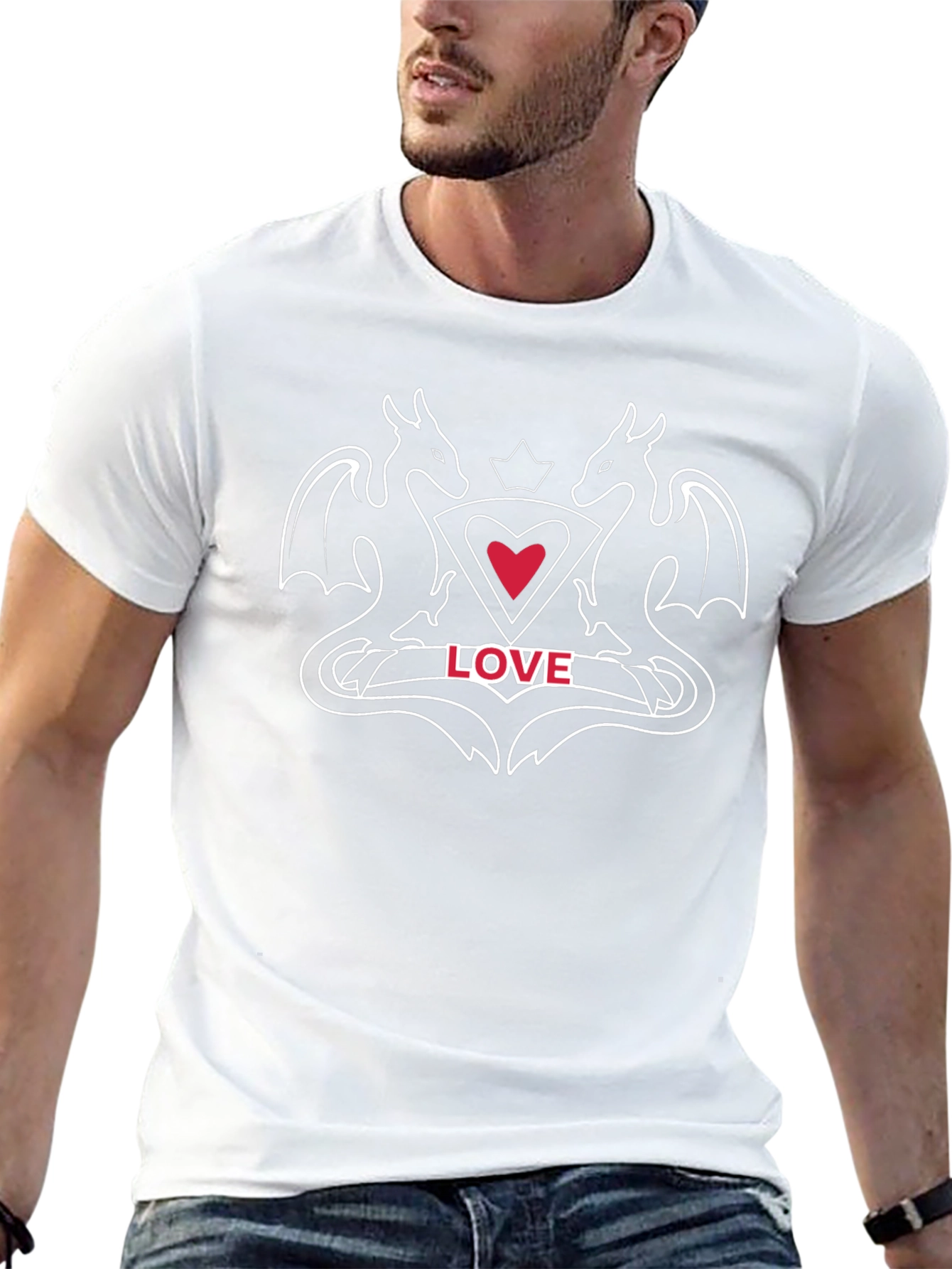 Dragon Love T-Shirt - Stylish Graphic Tee