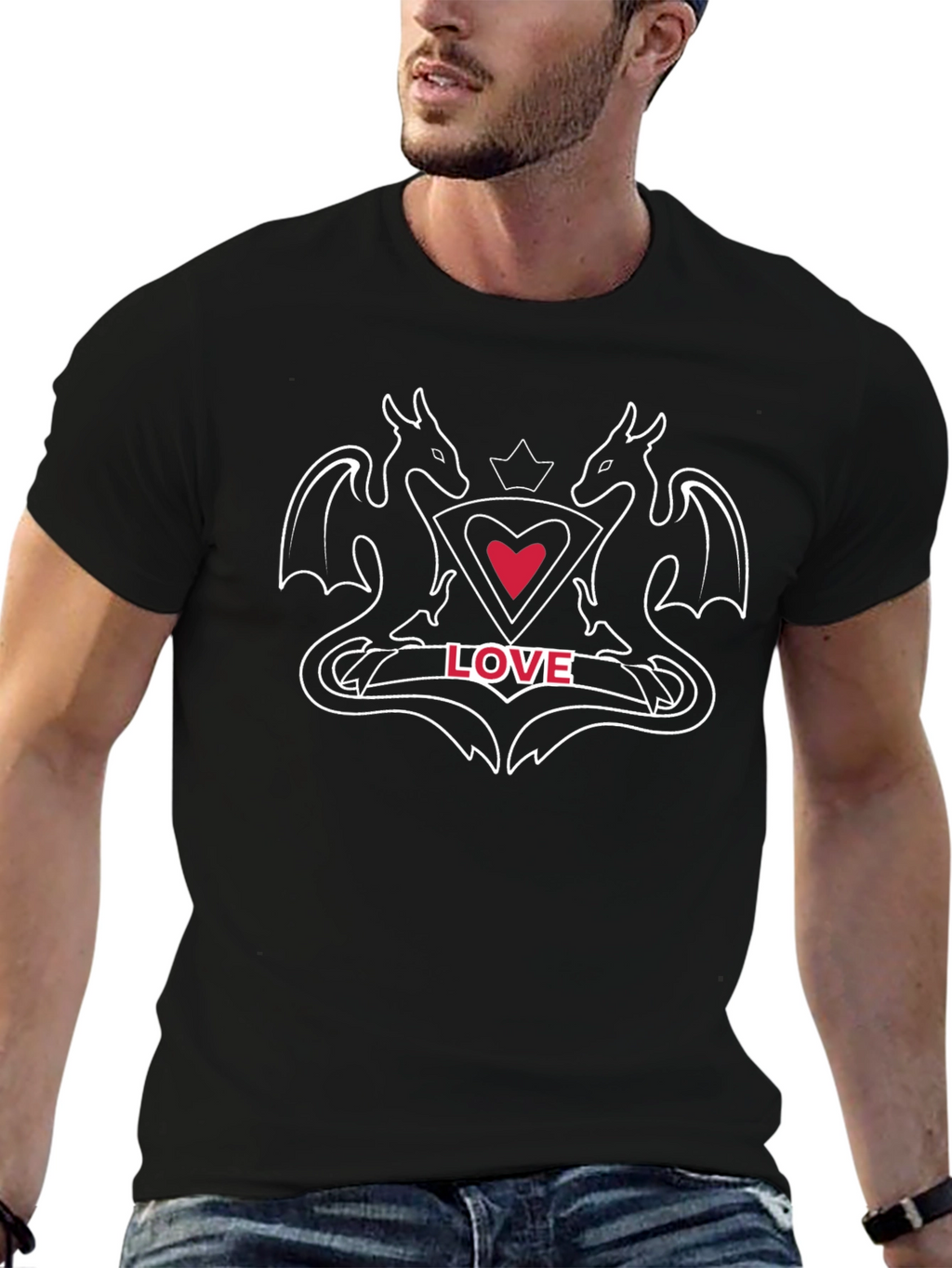 Dragon Love T-Shirt - Stylish Graphic Tee
