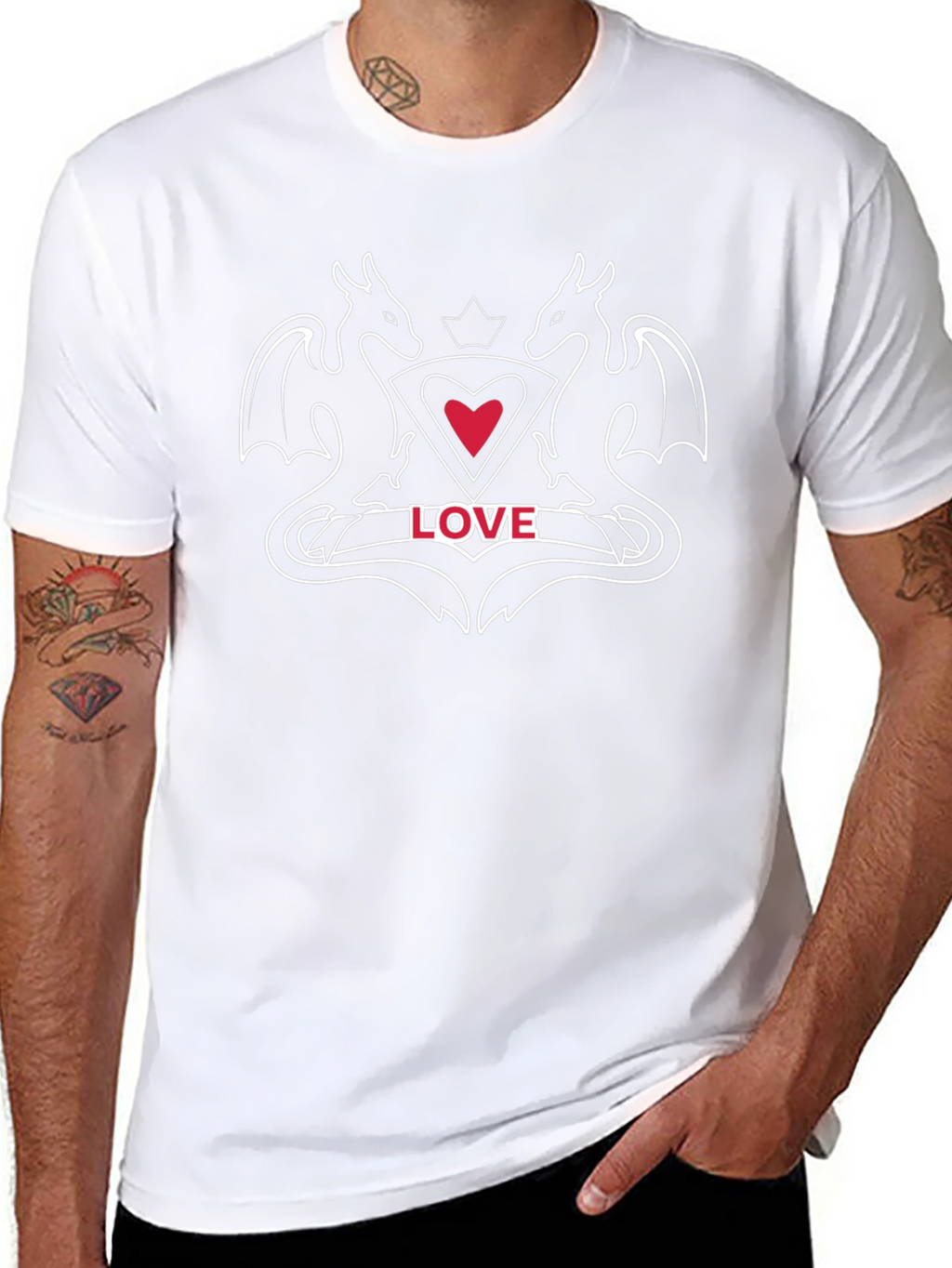Dragon Love T-Shirt - Stylish Graphic Tee
