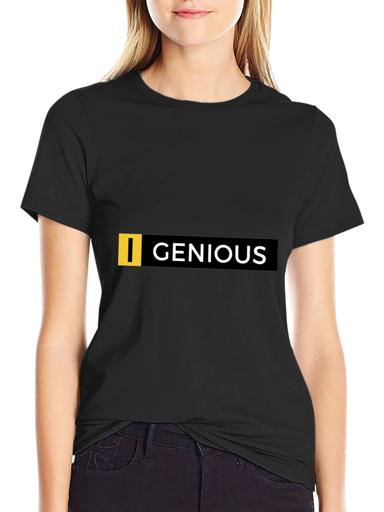 Genious Graphic Tee - Black Cotton Blend
