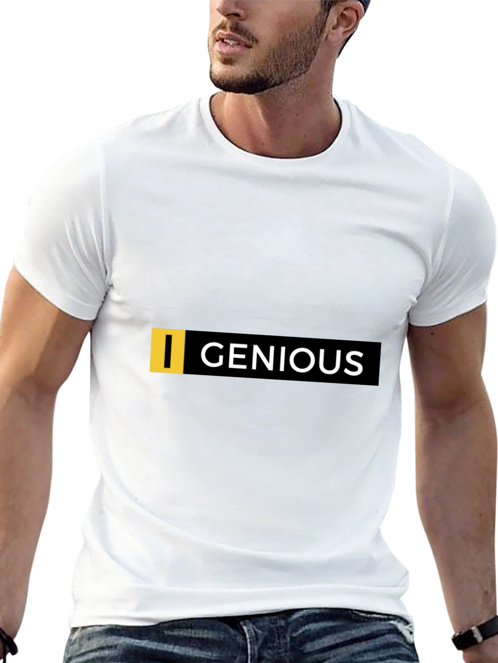 Genious Graphic Tee - Black Cotton Blend