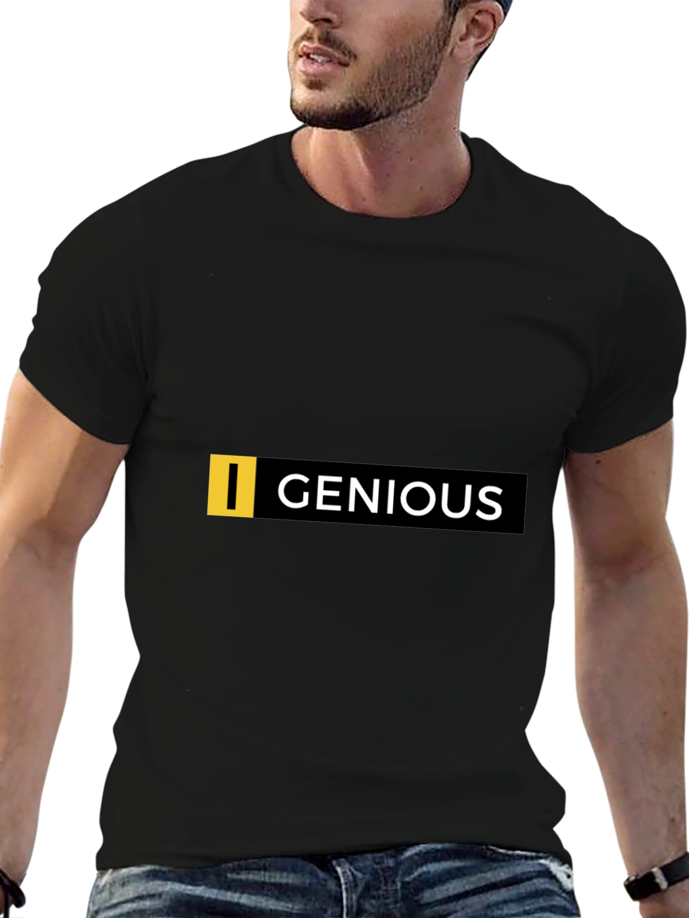Genious Graphic Tee - Black Cotton Blend