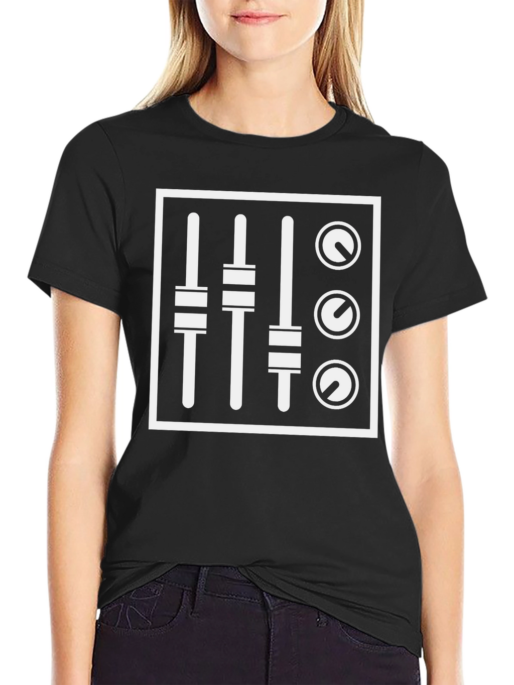 DJ Mixer Graphic T-Shirt - Black