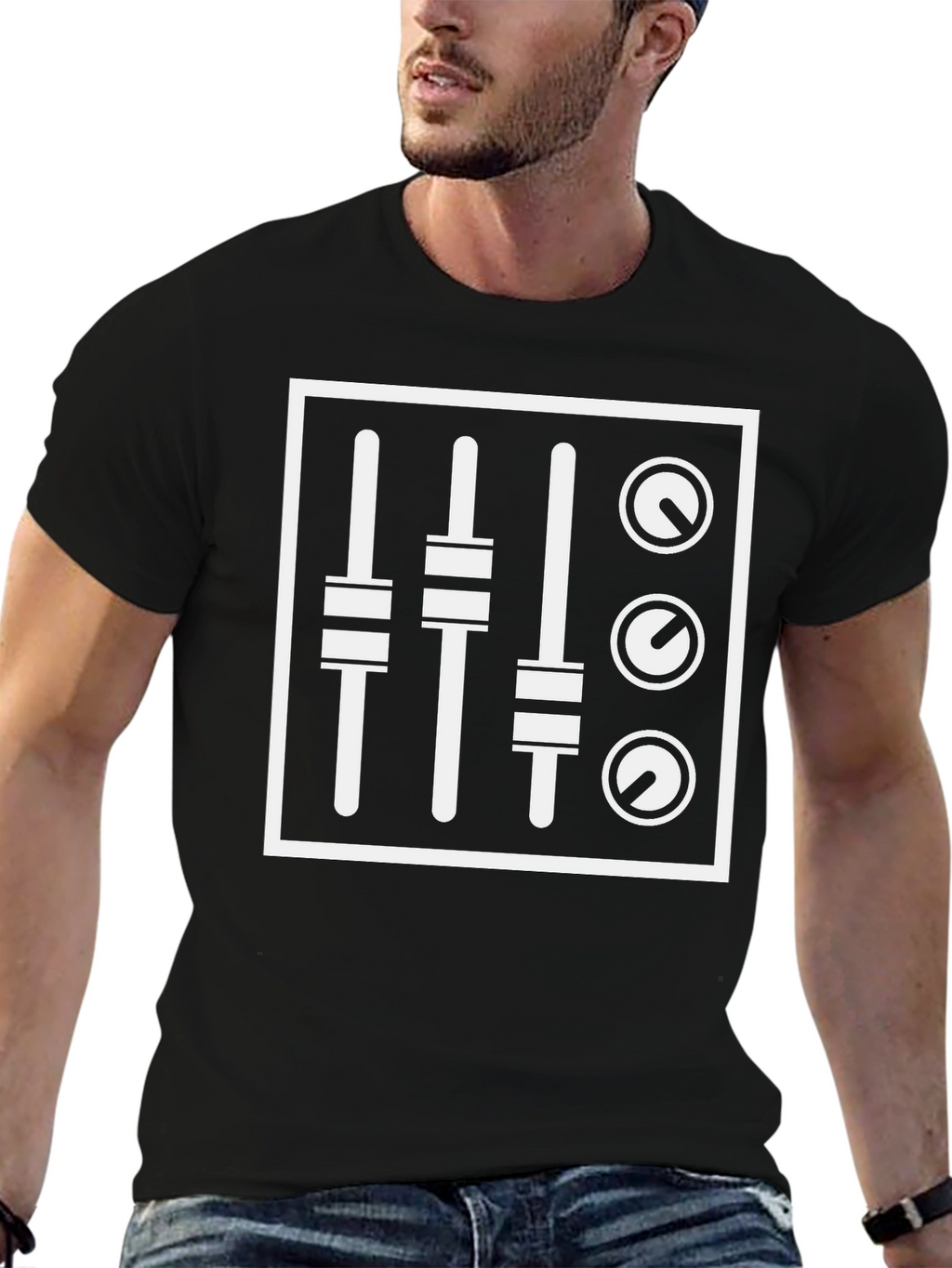 DJ Mixer Graphic T-Shirt - Black