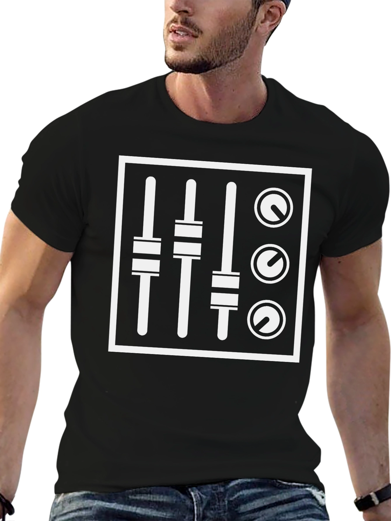 DJ Mixer Graphic T-Shirt - Black