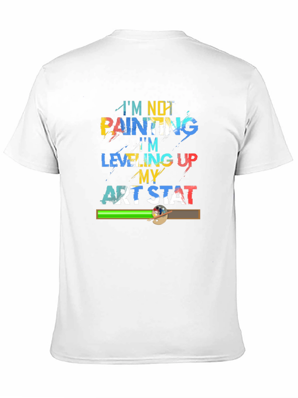 Leveling Up Art Stat Black T-Shirt