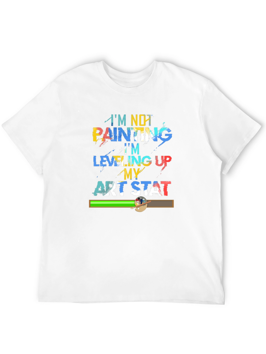 Leveling Up Art Stat Black T-Shirt