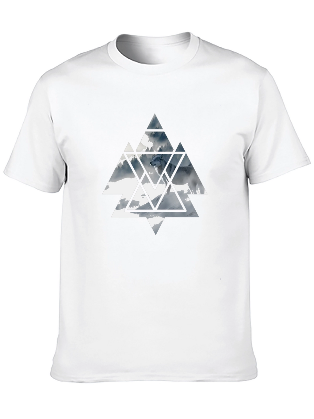 Geometric Wolf Graphic Tee