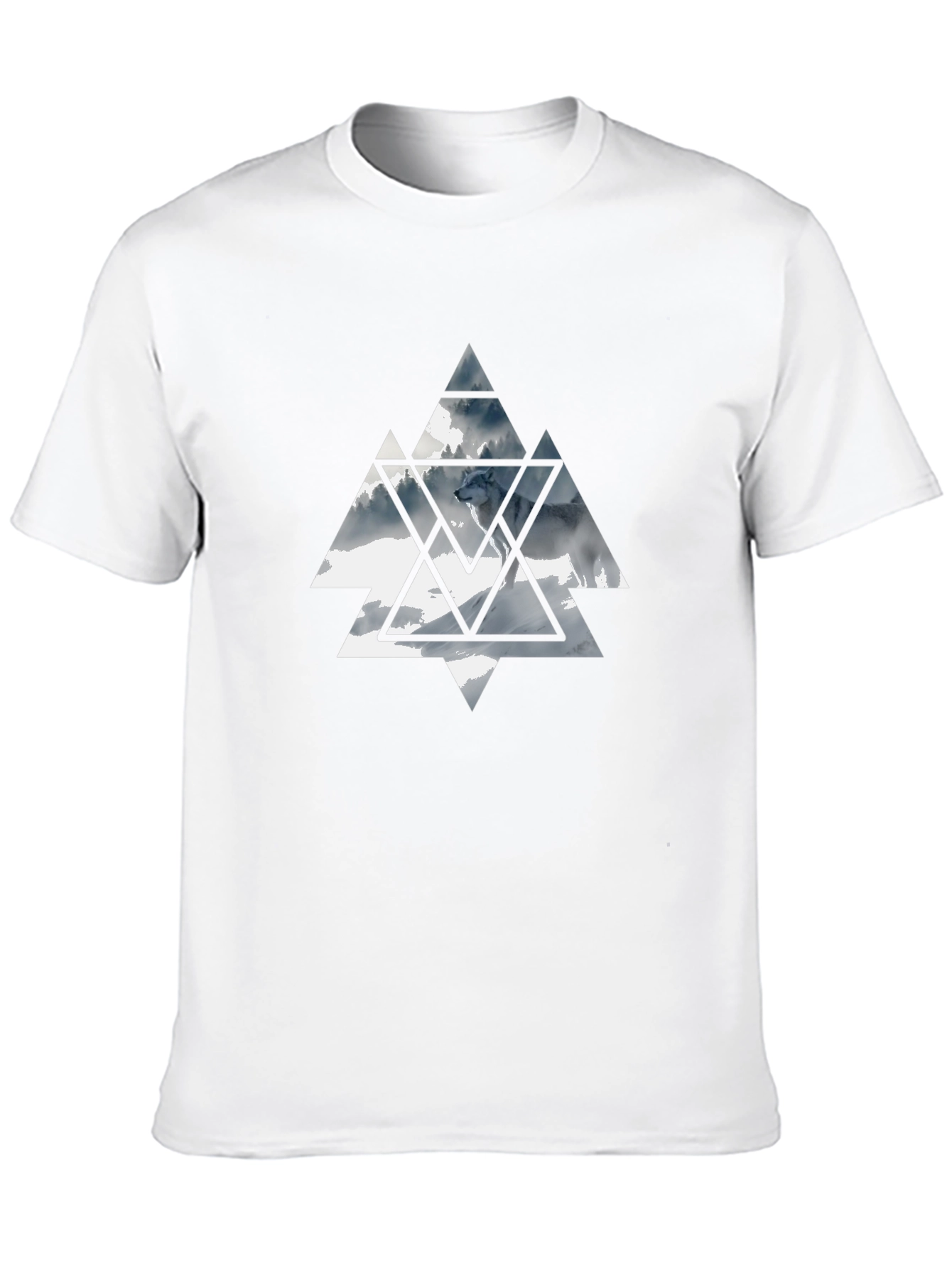 Geometric Wolf Graphic Tee