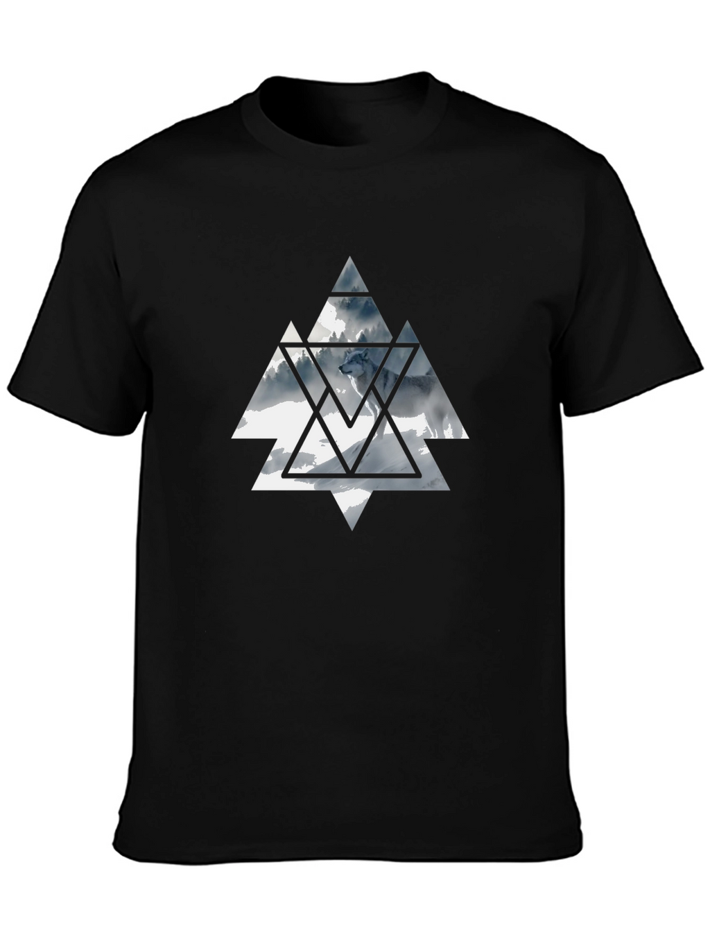 Geometric Wolf Graphic Tee
