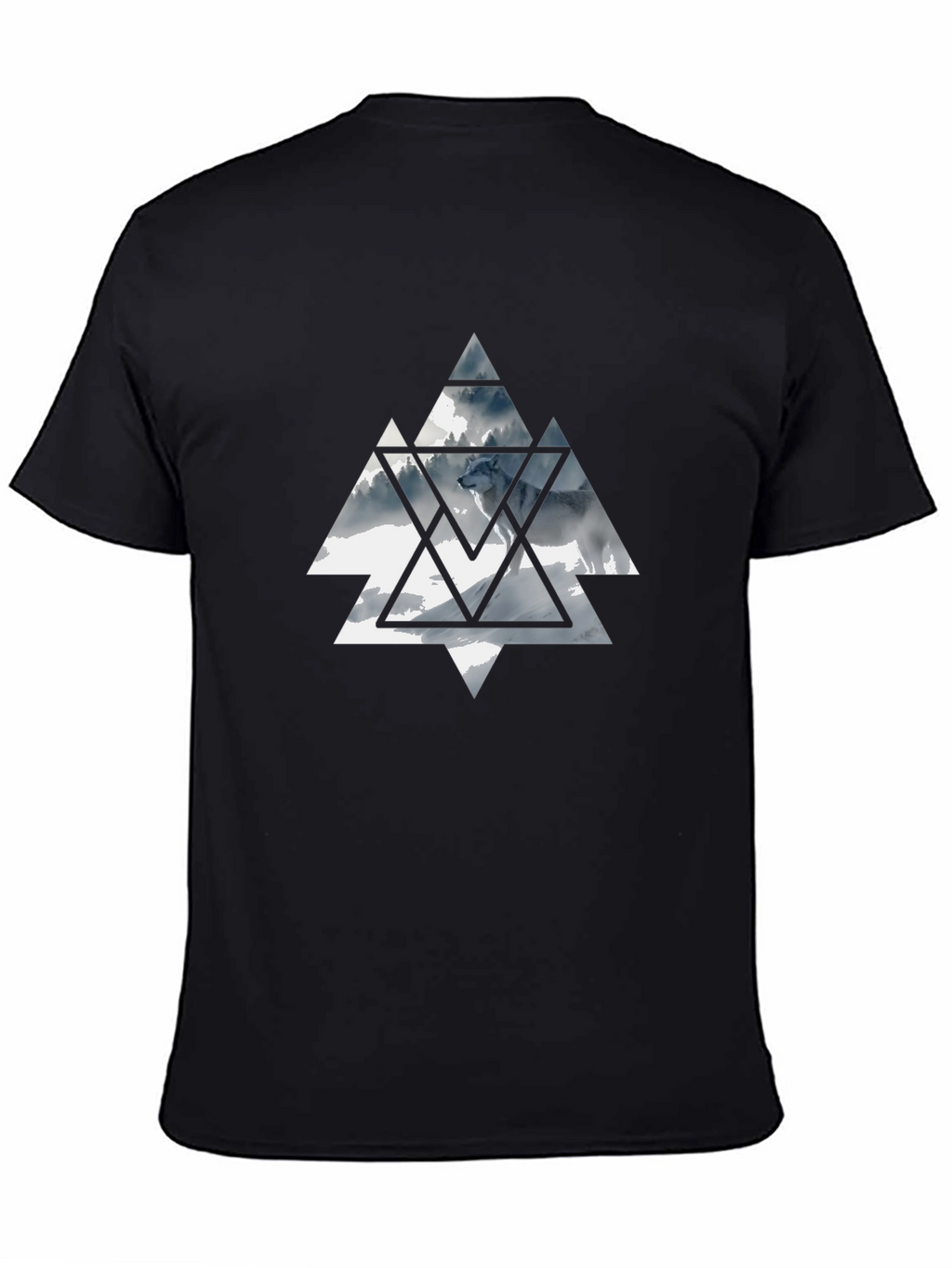 Geometric Wolf Graphic Tee