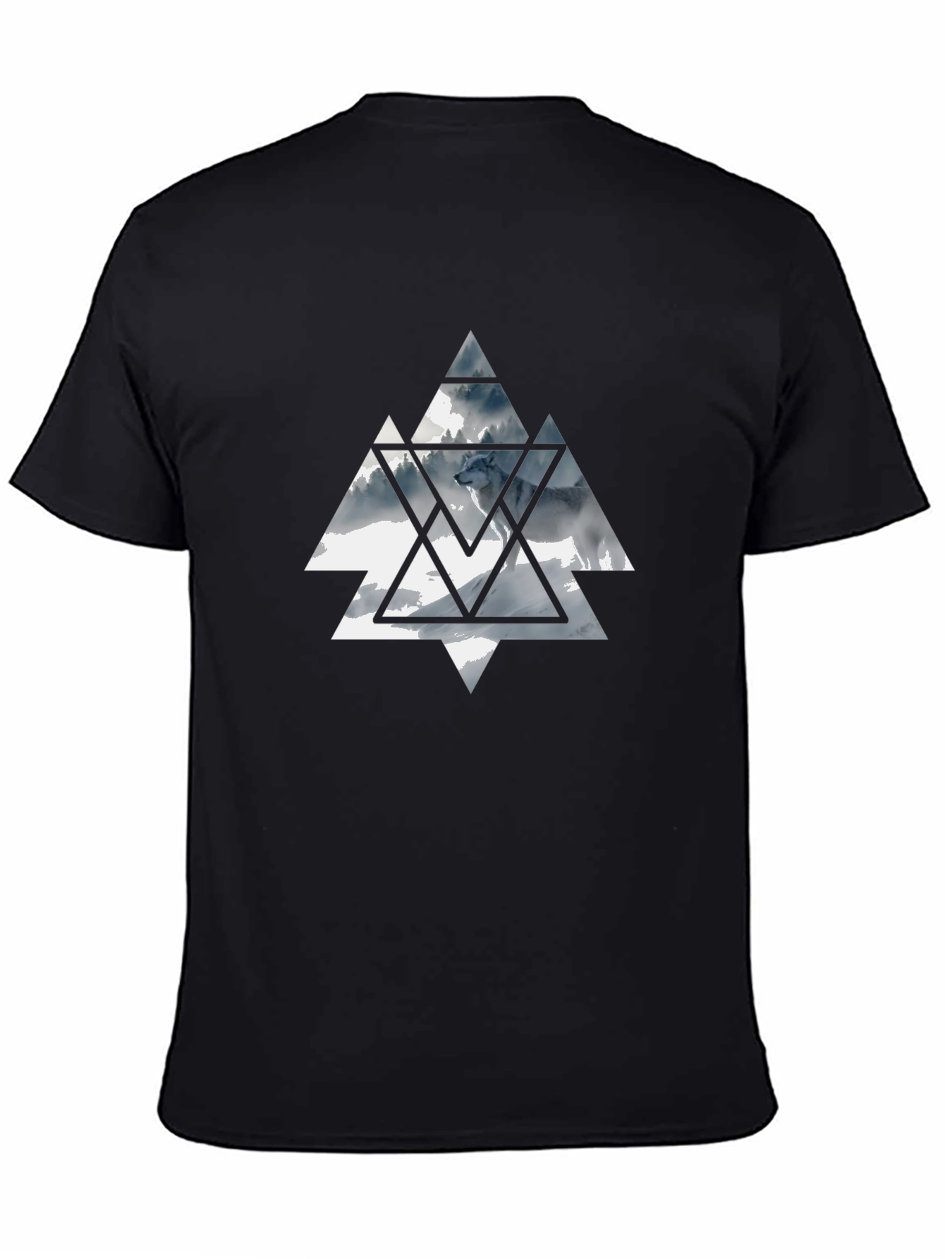 Geometric Wolf Graphic Tee