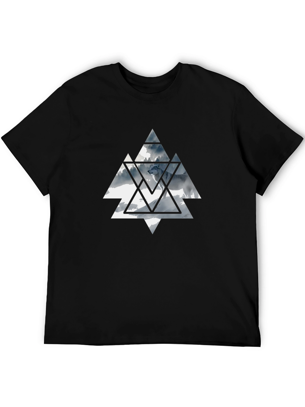 Geometric Wolf Graphic Tee