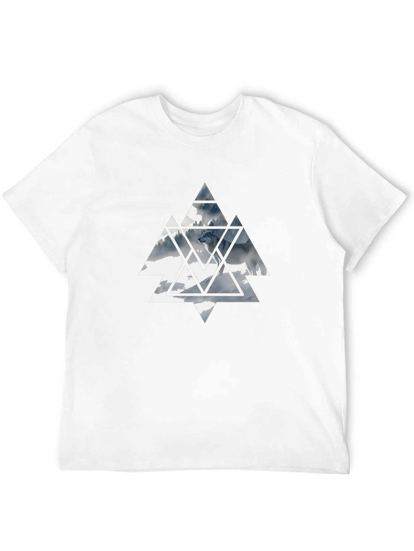 Geometric Wolf Graphic Tee