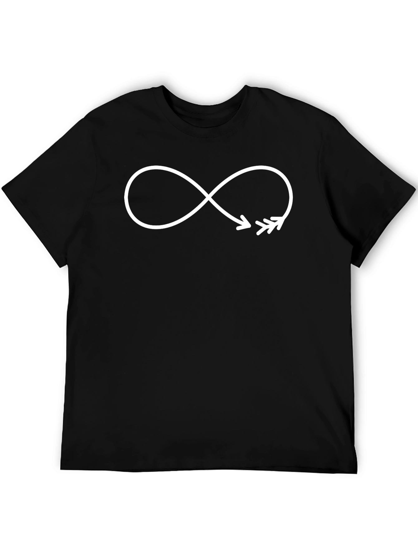 Infinity Arrow Graphic Tee - Black Cotton Blend