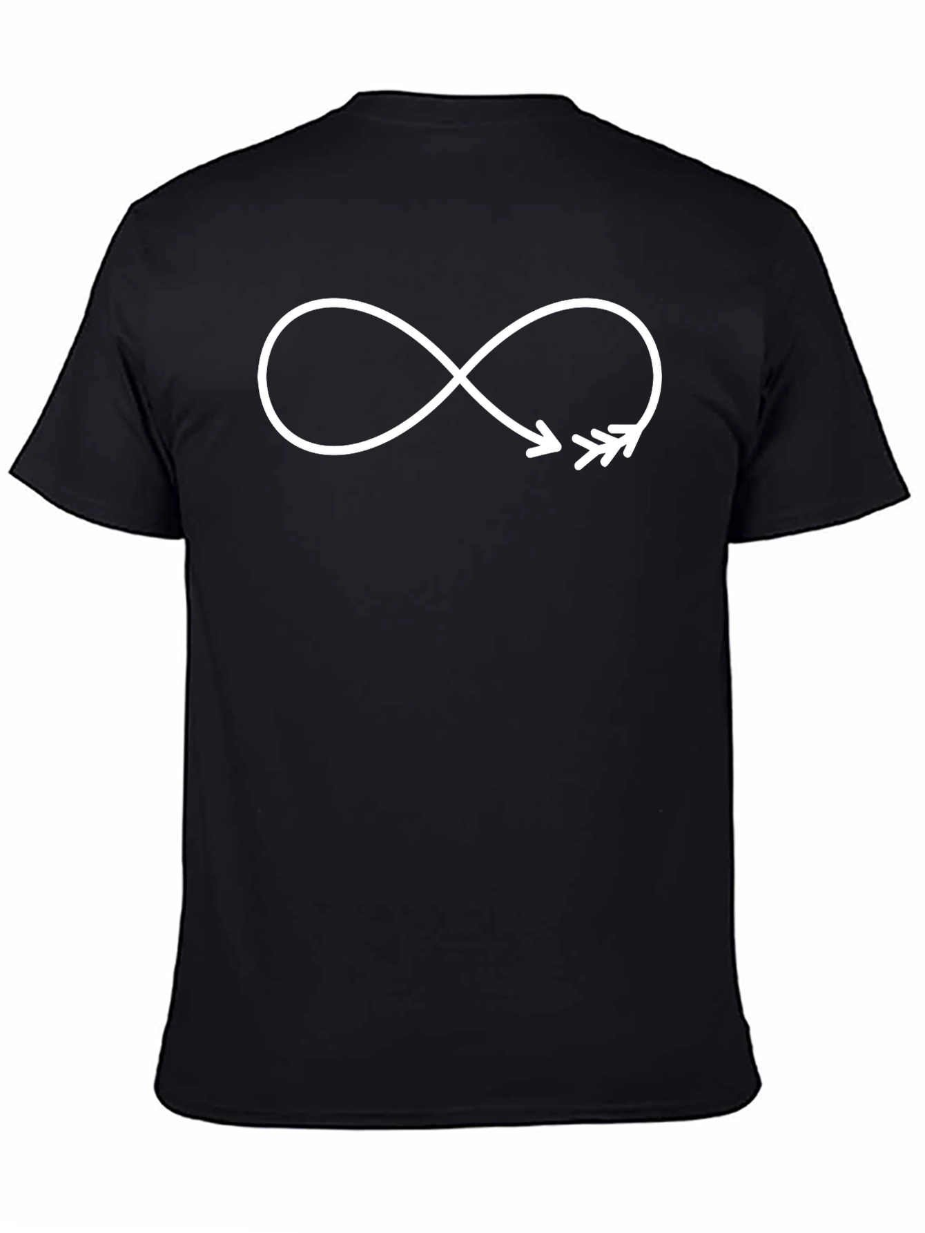 Infinity Arrow Graphic Tee - Black Cotton Blend