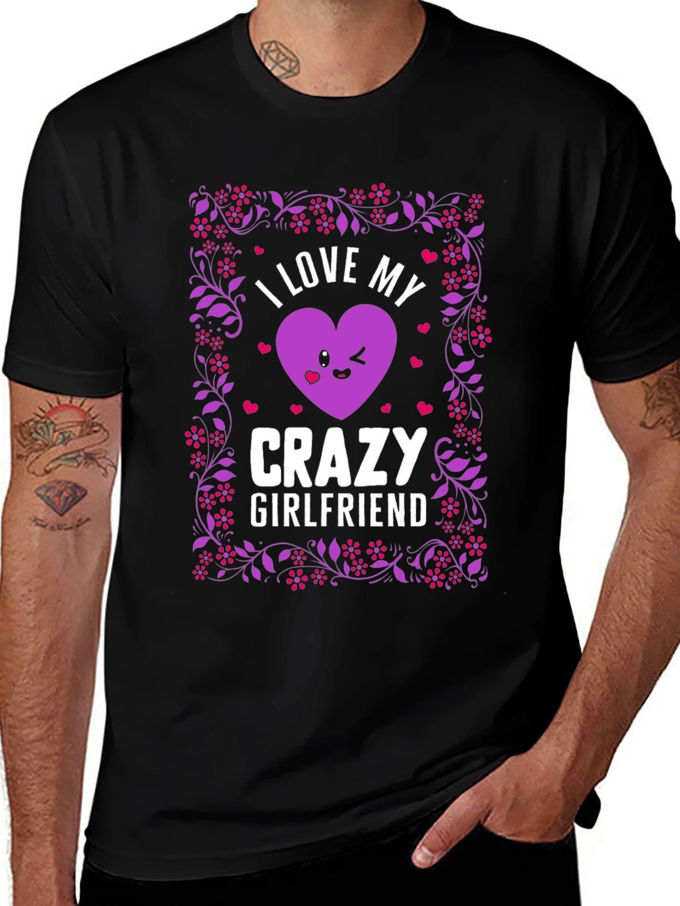 I Love My Crazy Girlfriend Graphic T-Shirt