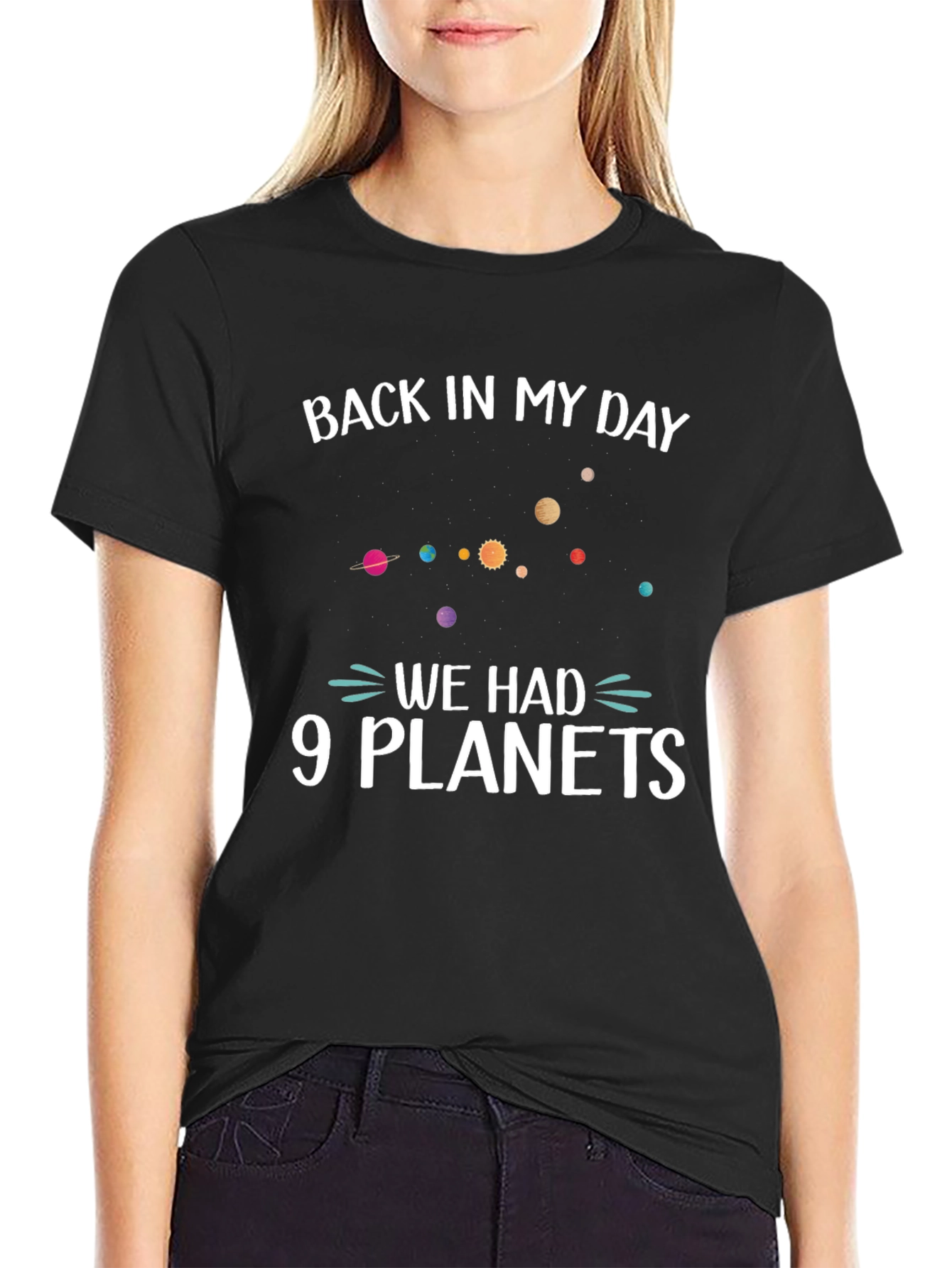 Back In My Day 9 Planets Funny Space T-Shirt