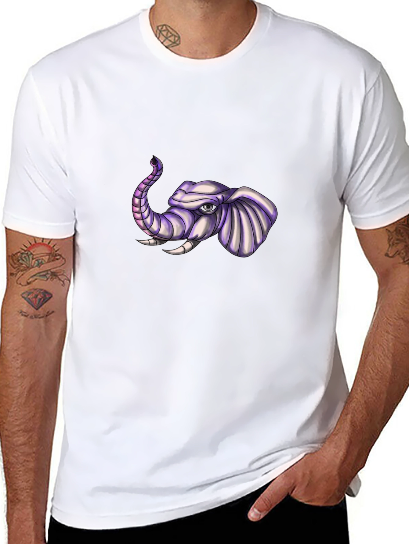 Elephant Graphic Tee - Cool Animal Print