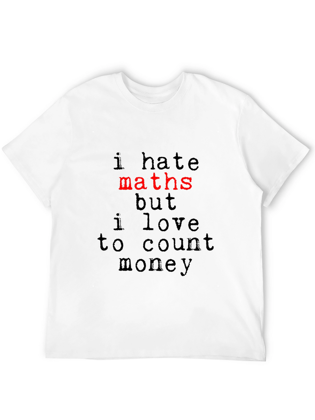I Hate Maths Funny Graphic T-Shirt
