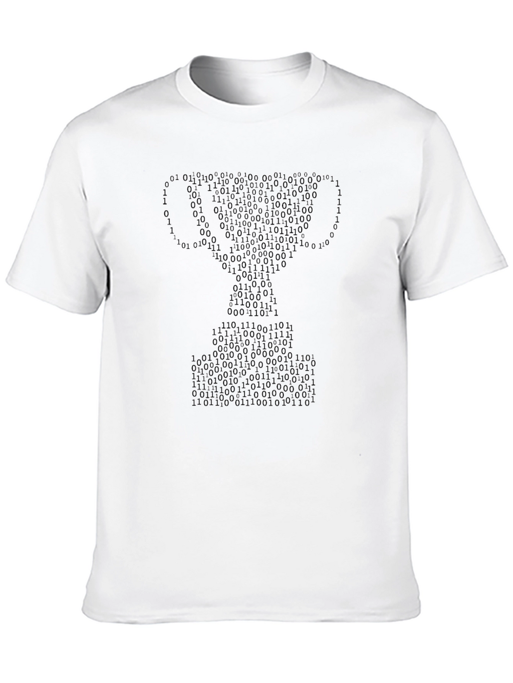 Binary Code Trophy Graphic Tee - Black