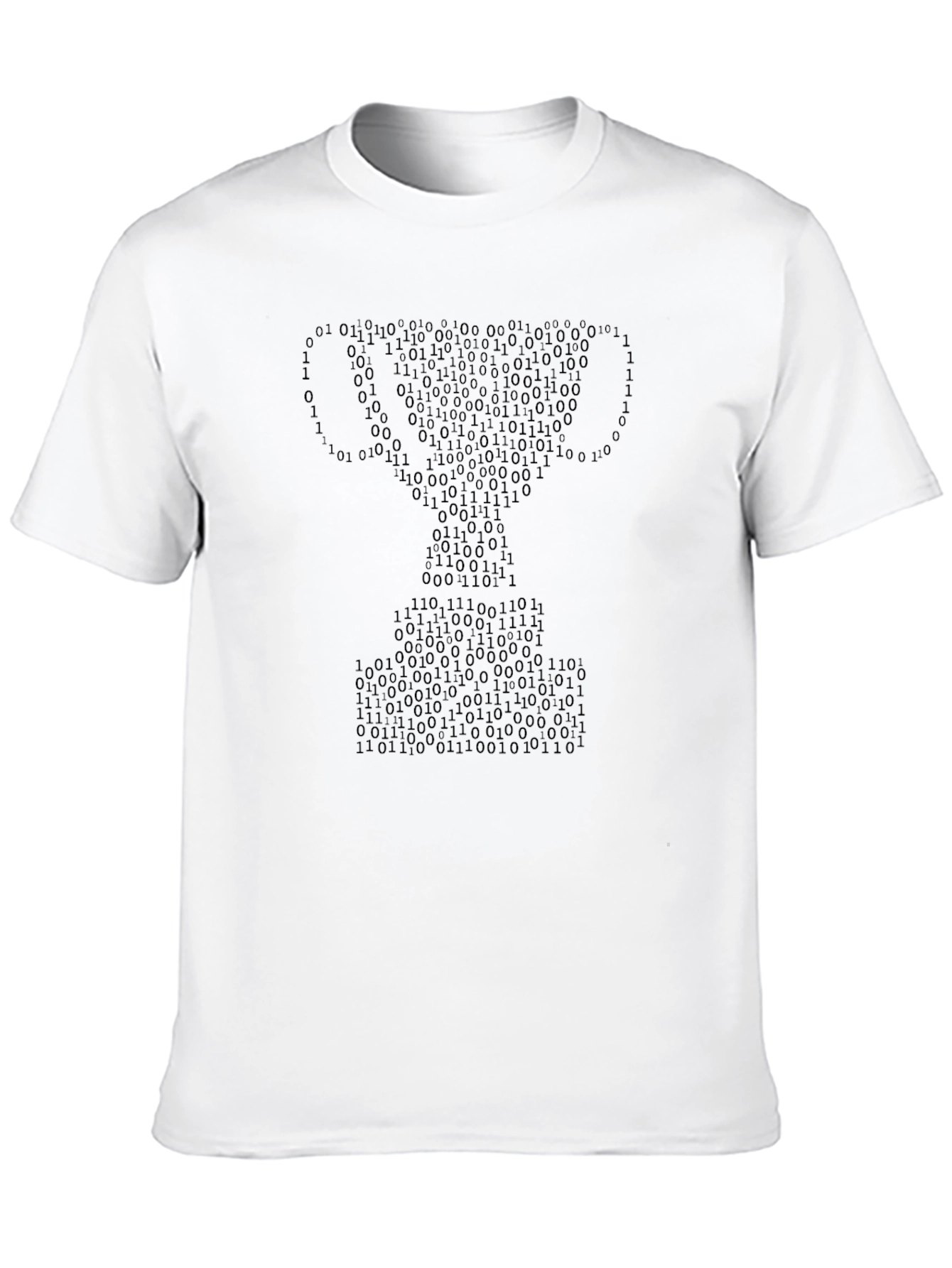 Binary Code Trophy Graphic Tee - Black