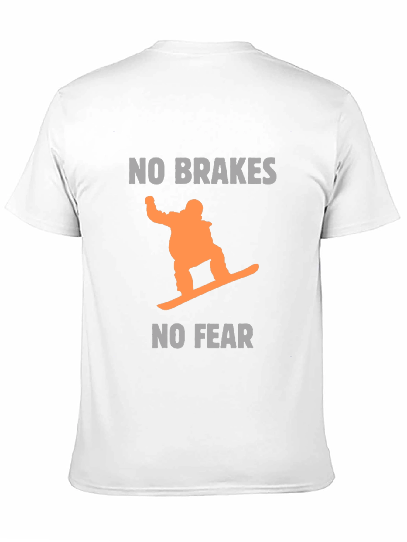 No Brakes No Fear Snowboarder Graphic Tee