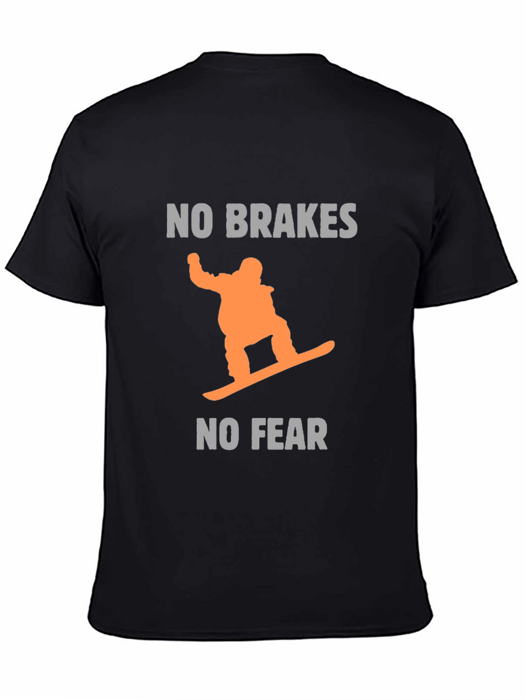 No Brakes No Fear Snowboarder Graphic Tee