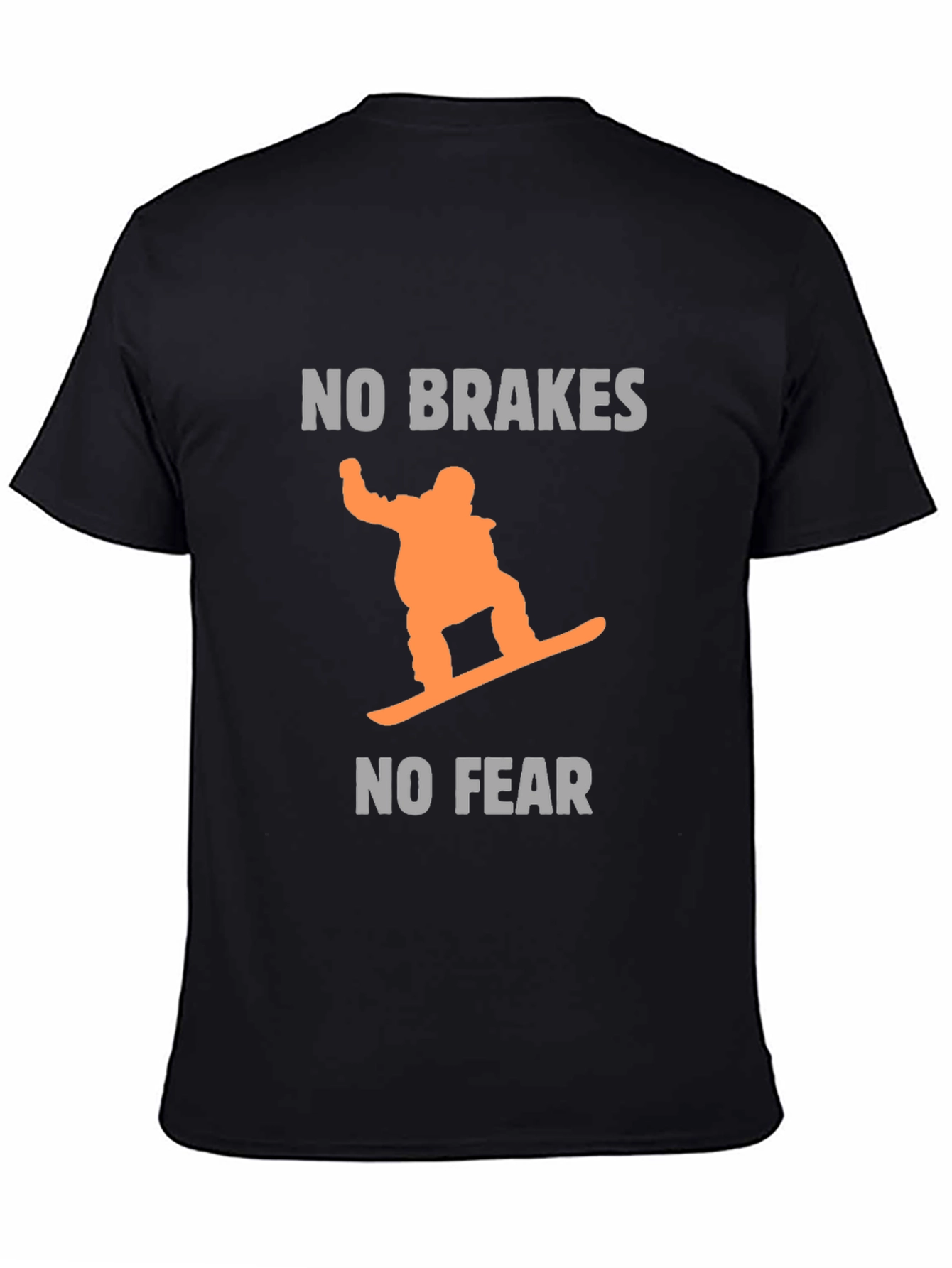No Brakes No Fear Snowboarder Graphic Tee