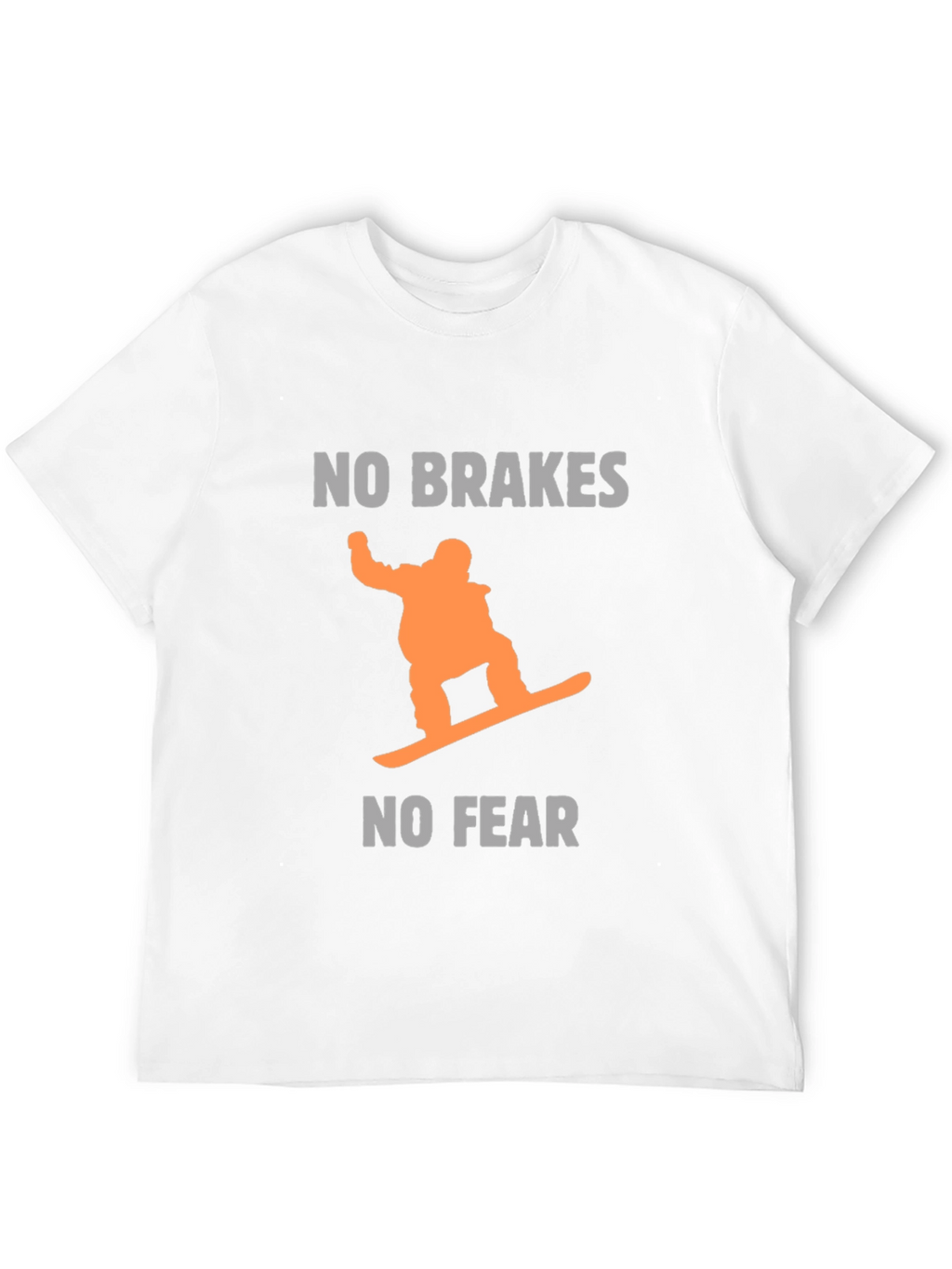 No Brakes No Fear Snowboarder Graphic Tee