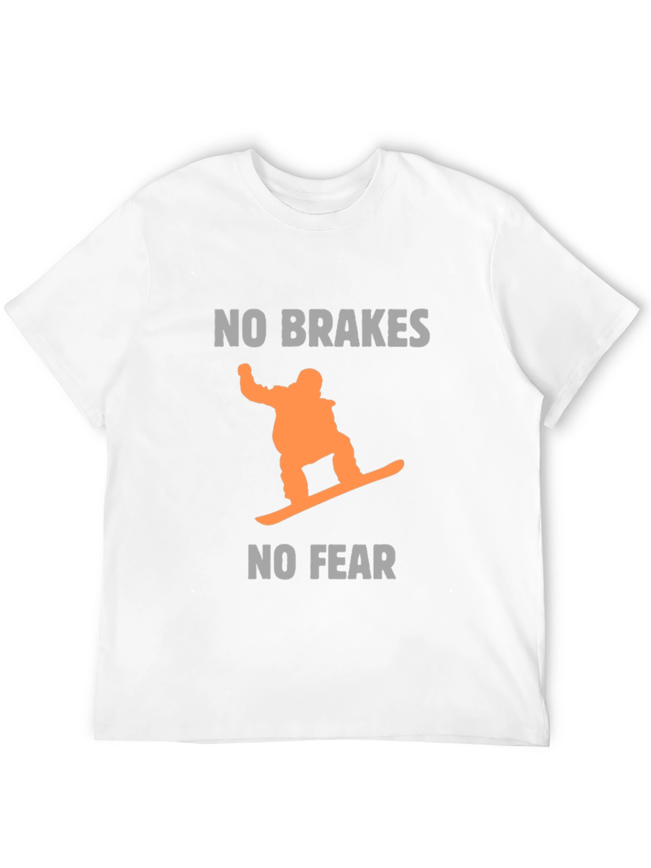 No Brakes No Fear Snowboarder Graphic Tee