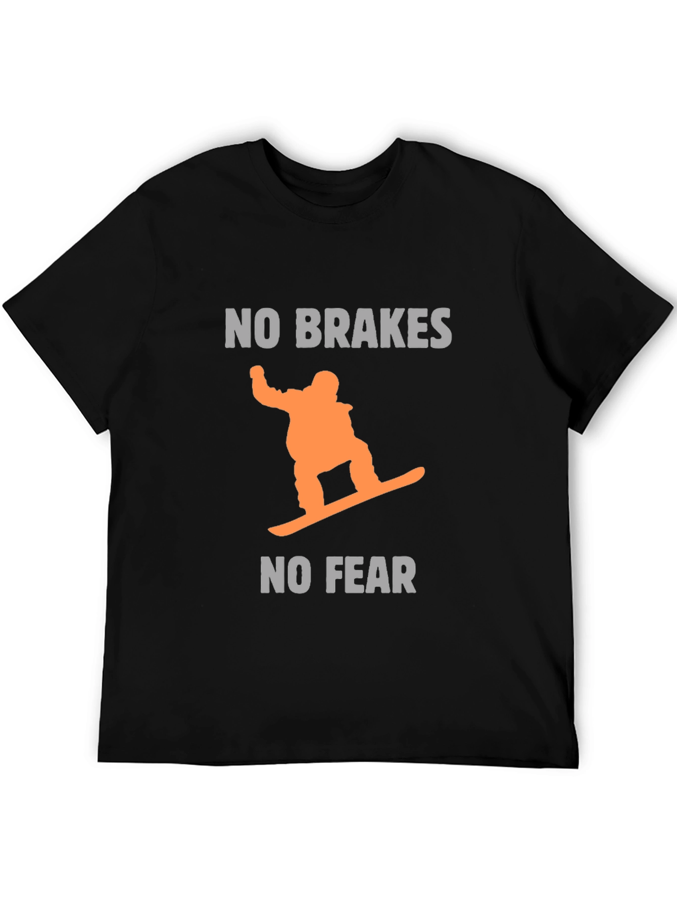 No Brakes No Fear Snowboarder Graphic Tee