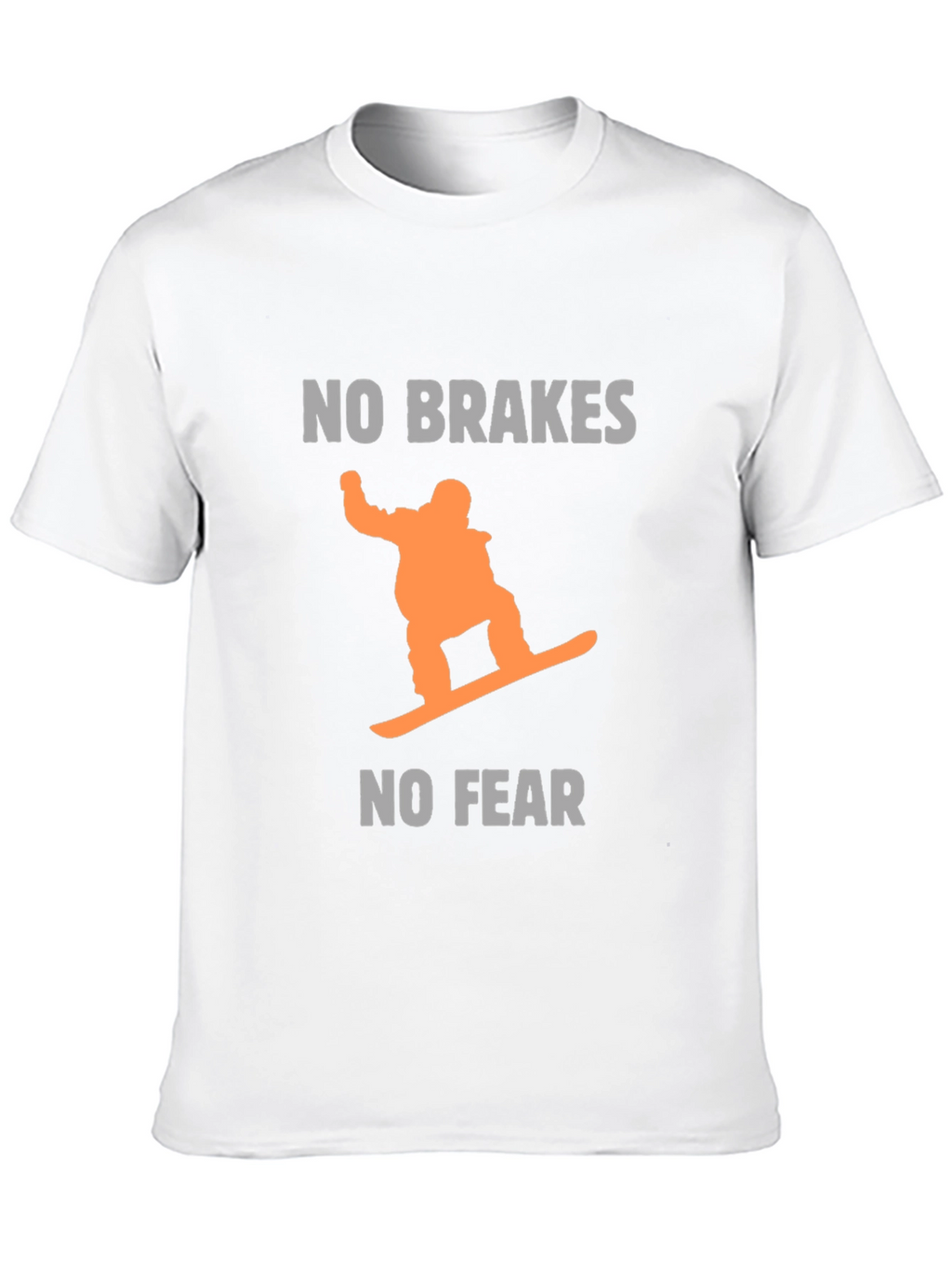 No Brakes No Fear Snowboarder Graphic Tee