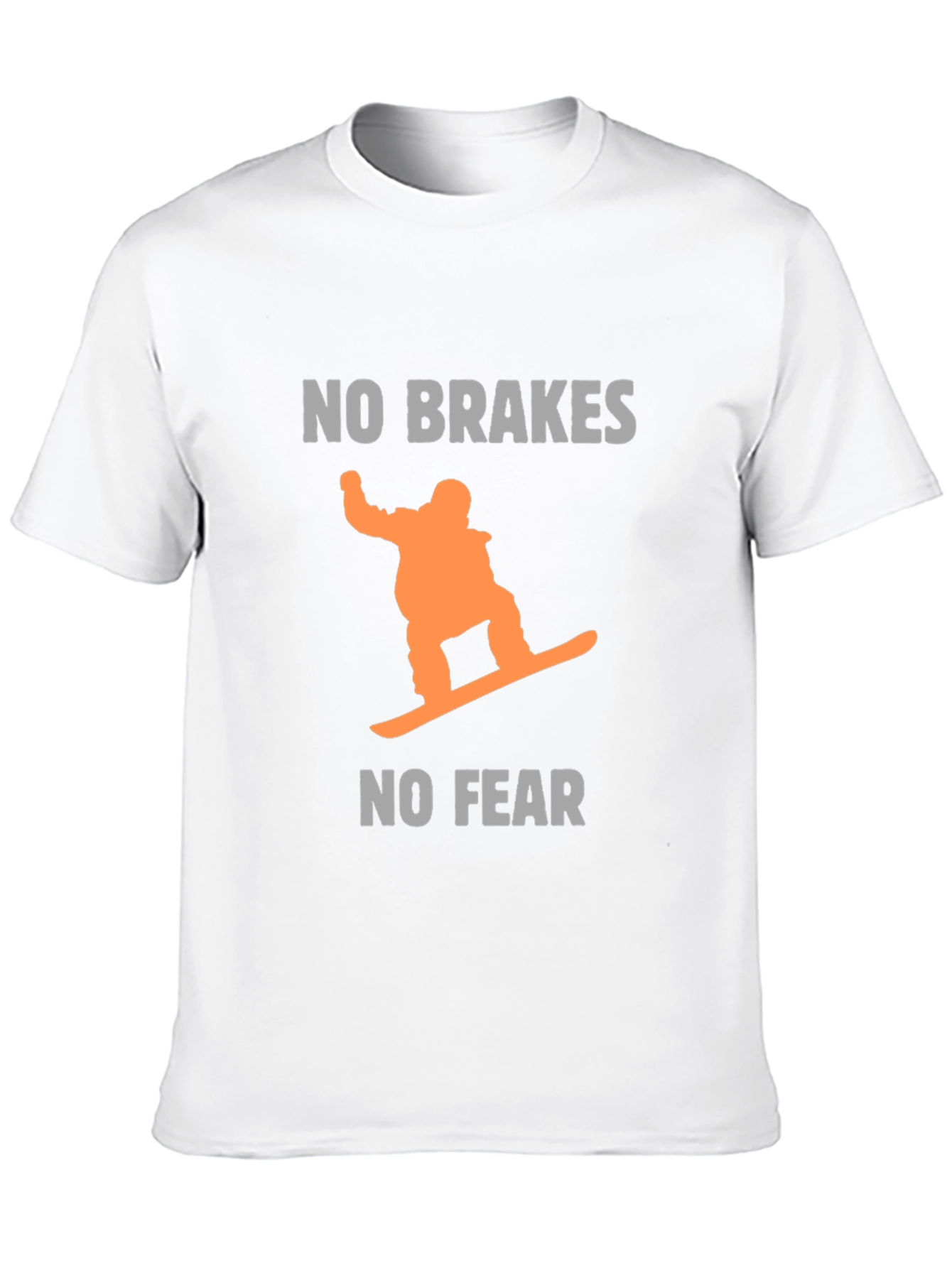 No Brakes No Fear Snowboarder Graphic Tee