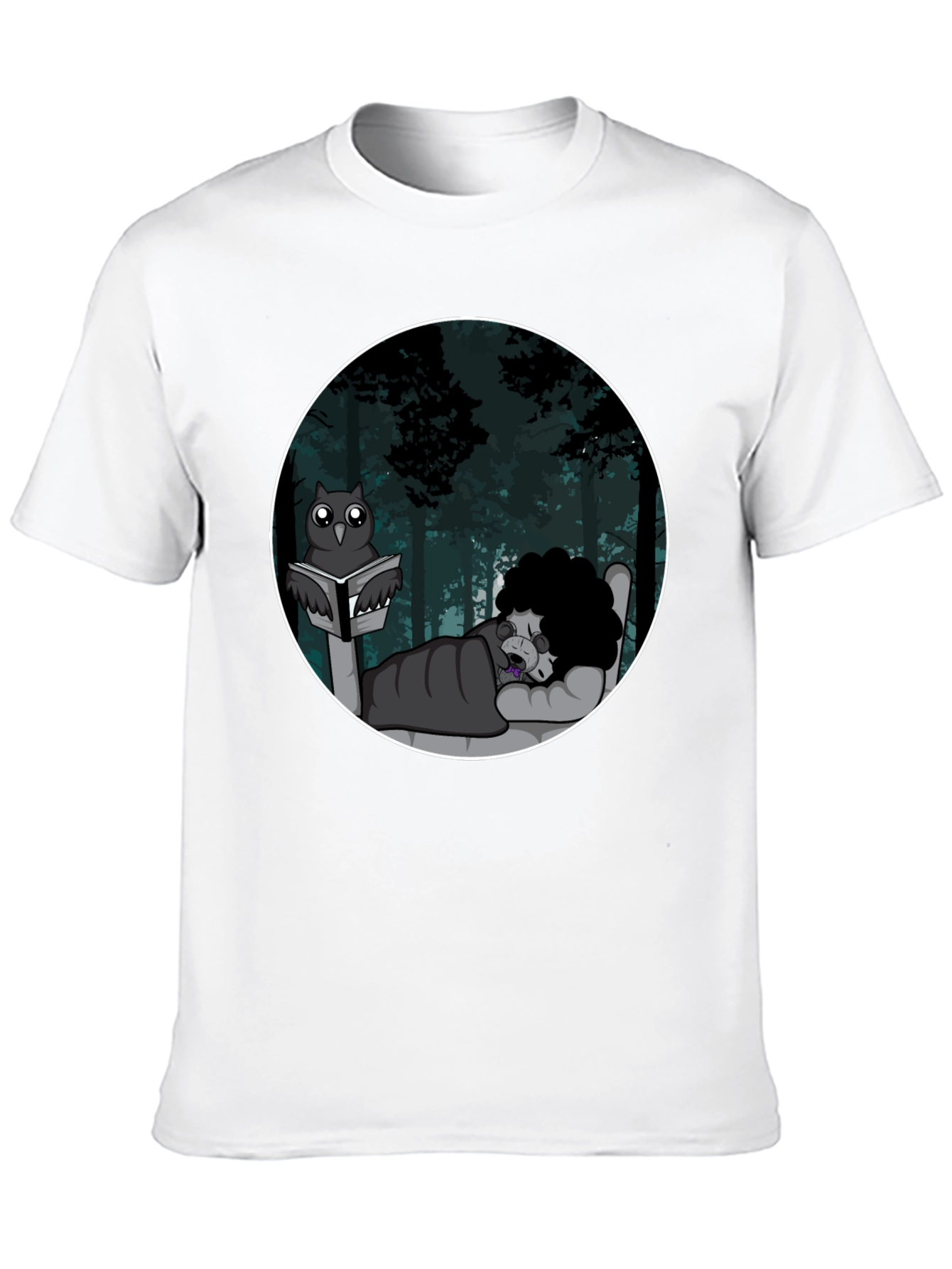 Owl Reading To Sleeping Monster Graphic T-Shirt