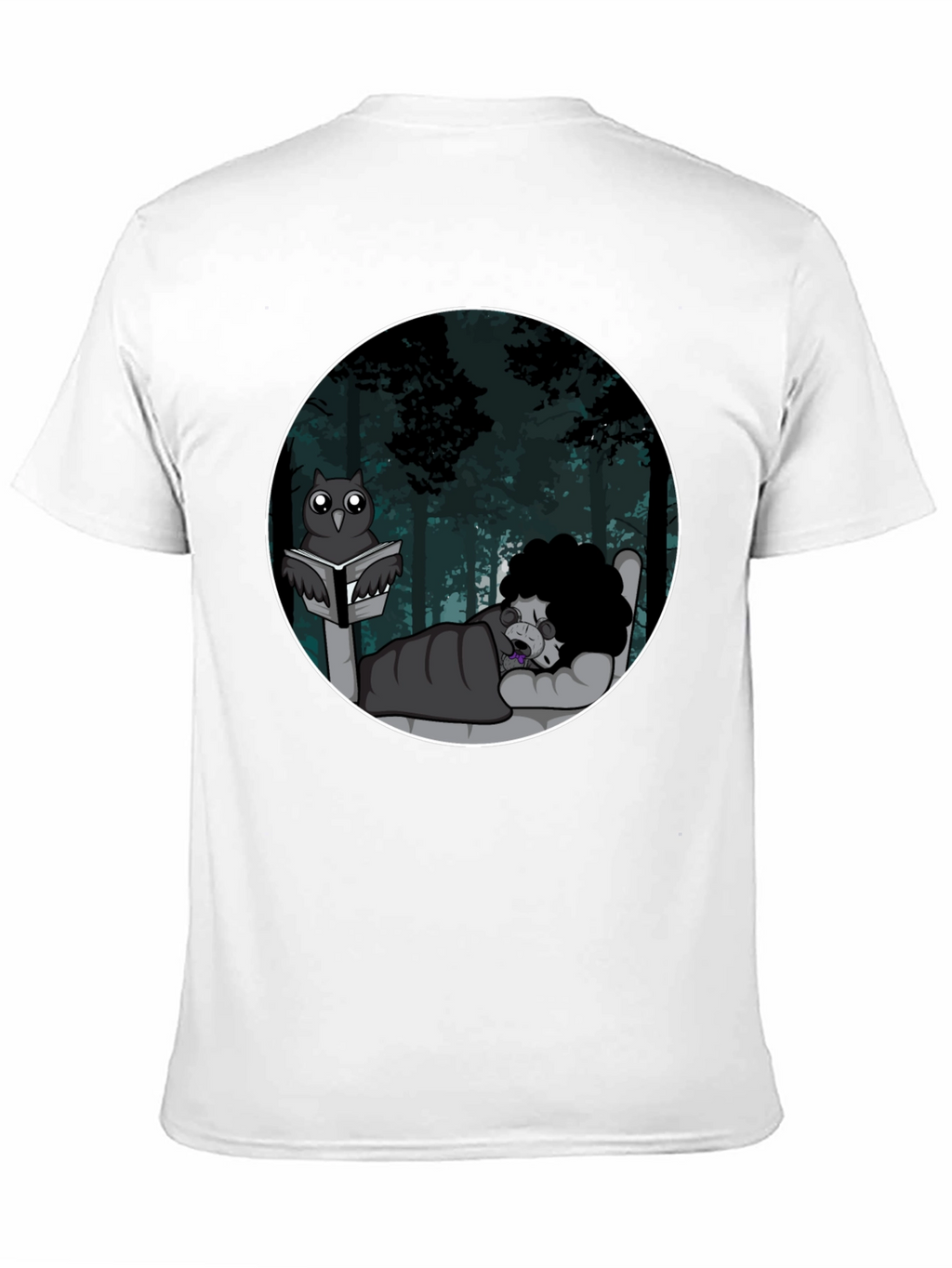 Owl Reading To Sleeping Monster Graphic T-Shirt