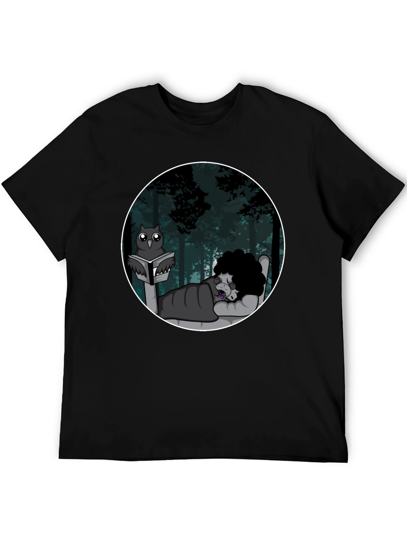 Owl Reading To Sleeping Monster Graphic T-Shirt