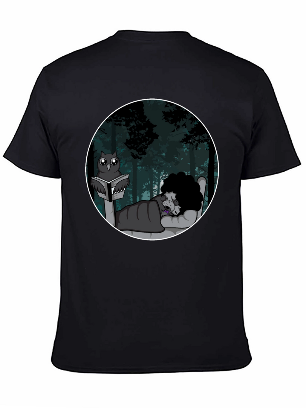 Owl Reading To Sleeping Monster Graphic T-Shirt